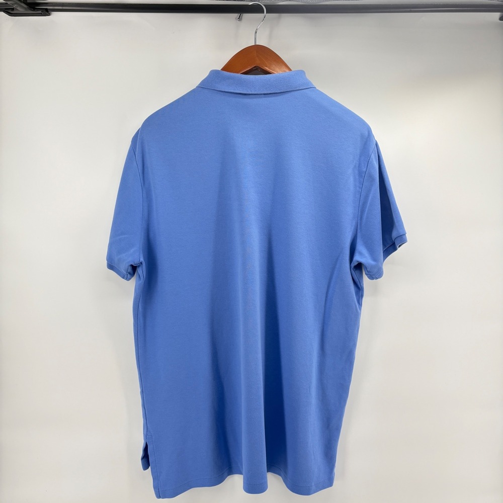 Polo Ralph Lauren Mens XL Custom Fit Short Sleeve Polo Shirt Blue Yellow Pony - Picture 3 of 9